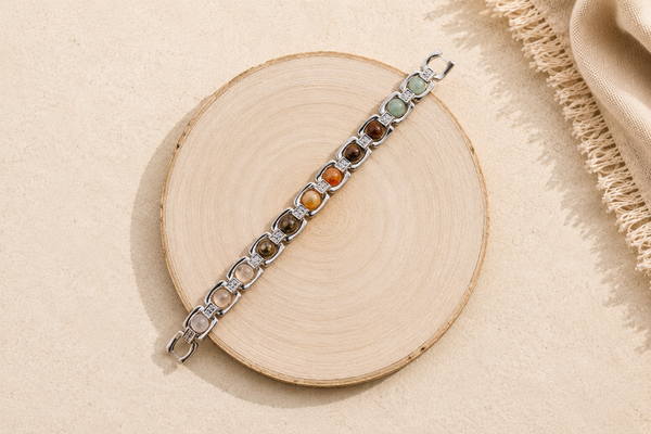Metal Dhanyog Bracelet-Silver