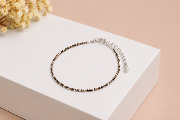 Raw Pyrite Anklet